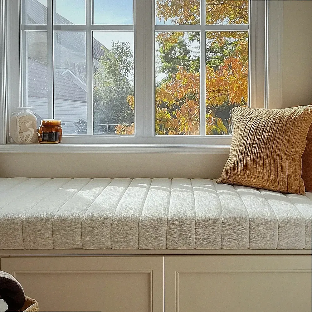 3.8" Custom Size Bench Cushion Bay Window Seat Cushion for Indoor/Outdoor