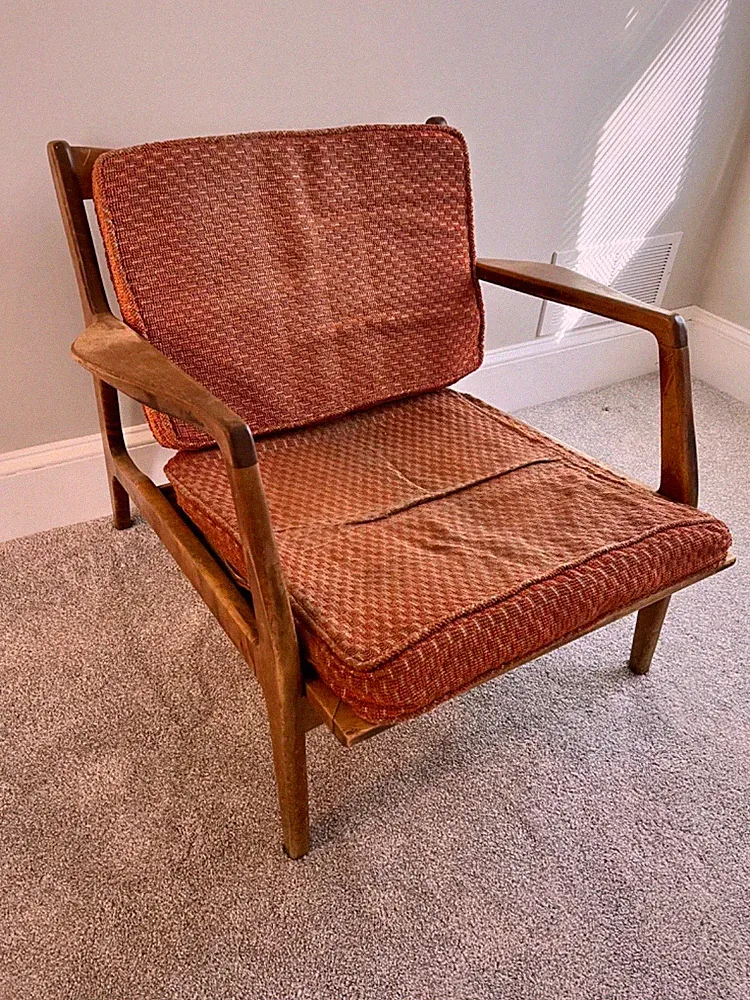 Ib Kofod Larsen or Selig Danish MCM Lounge Chair, Original