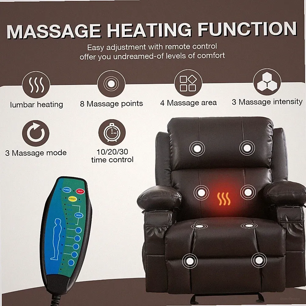 Modern Heating & Massage Recliner