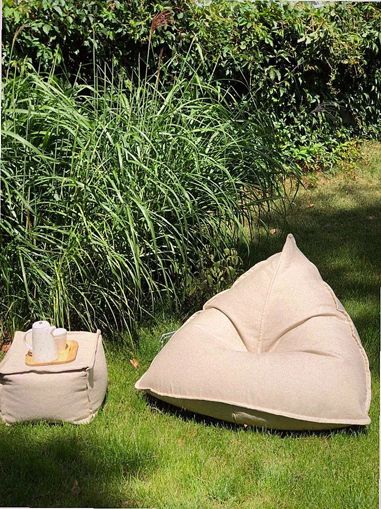 Natural linen bean bag chair for adult/kids