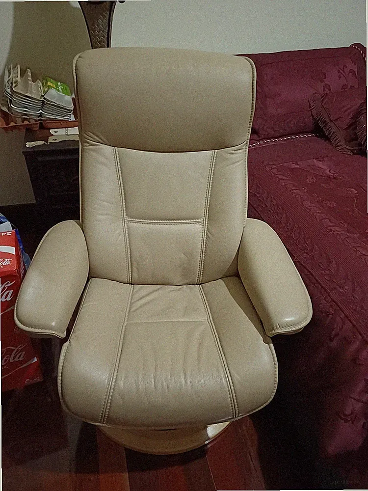 Nordic Recliner Genuine Leather Beige