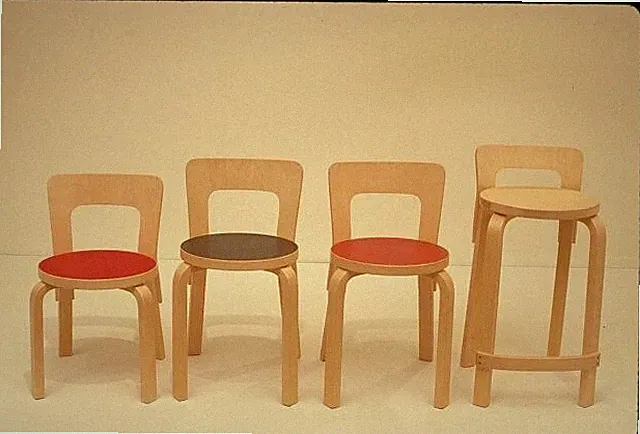 Photo:Alvar Aalto Chairs 1977 1978 Scandinavian Design Furniture Set