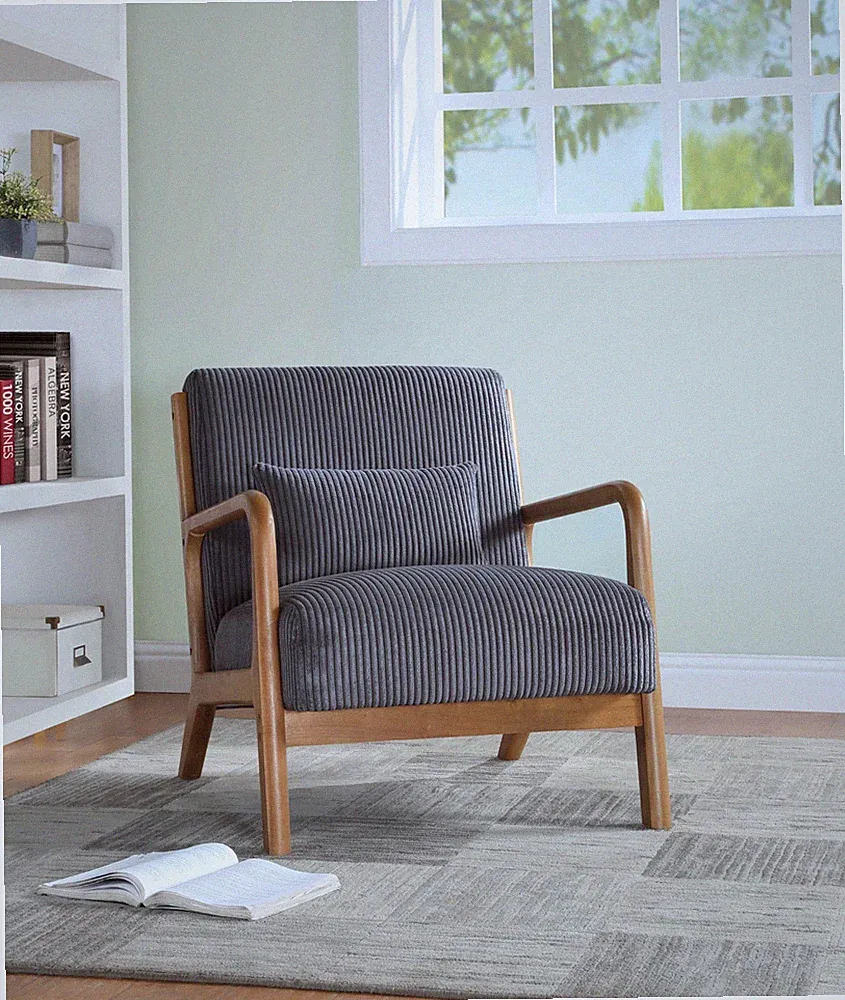 Wooden Lounge Gray Chair